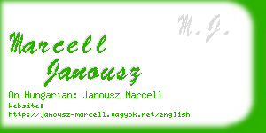 marcell janousz business card